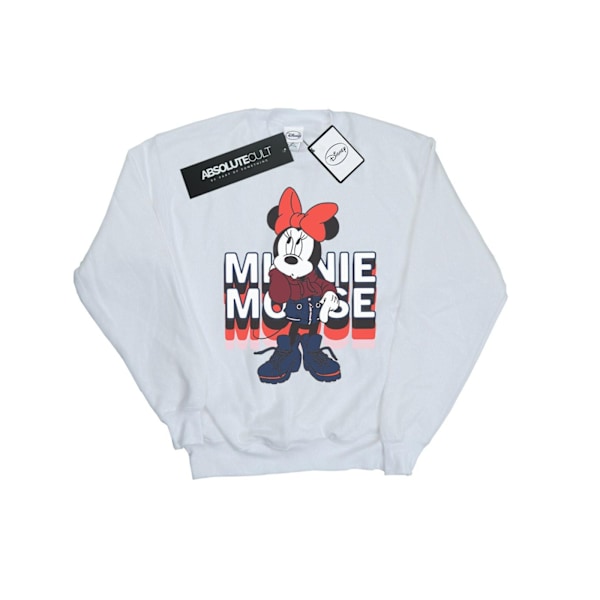 Disney Girls Minnie Mouse In Hoodie Sweatshirt 12-13 År Vit White 12-13 Years