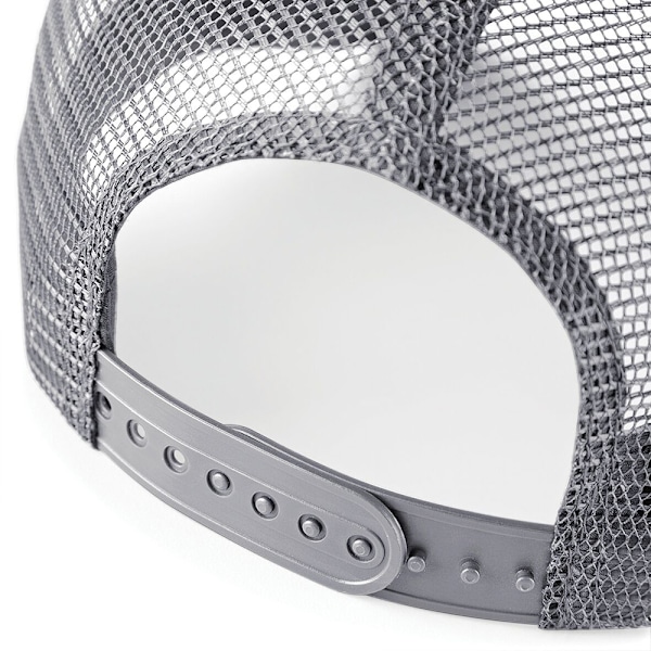 Beechfield Herr Halv Mesh Trucker Cap / Huvudbonad En Storlek Svart Black/ Light Grey One Size