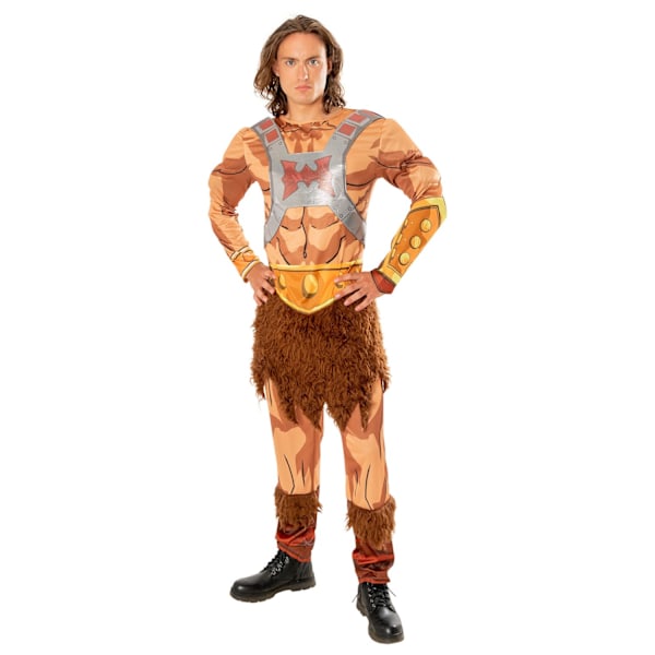 He-Man Unisex Vuxen Deluxe Kostym Standard Brun/Gul Brown/Yellow Standard