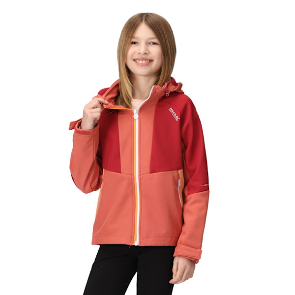 Regatta Haydenbury Softshelljacka för barn 5-6 år M Mineral Red/Rumba Red 5-6 Years
