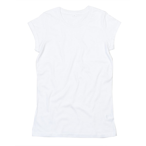Mantis T-shirt med rullärmad dam/dam L Vit White L
