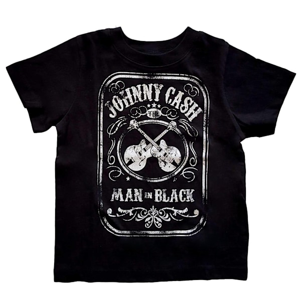 Johnny Cash Barn/Barn Man In Black T-shirt 4 år Svart Black 4 Years