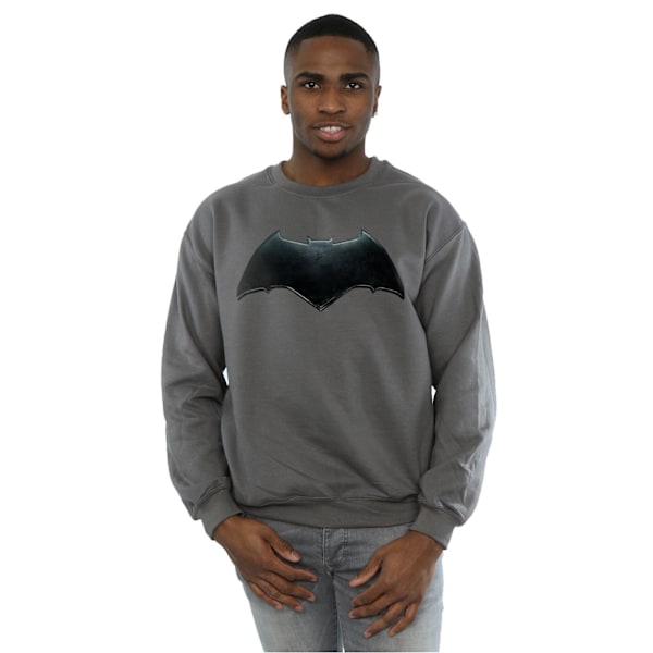 DC Comics Justice League Movie Batman Emblem Sweatshirt M Charcoal M