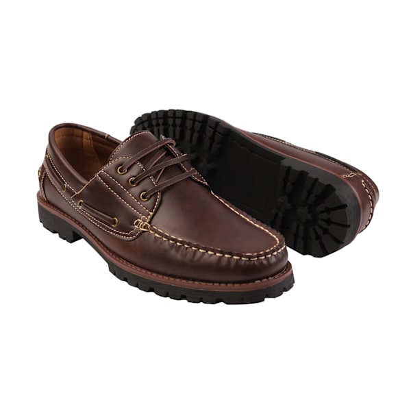 Where's That From Isaac Chunky Båtskor för Män 9 UK Brun Brown 9 UK