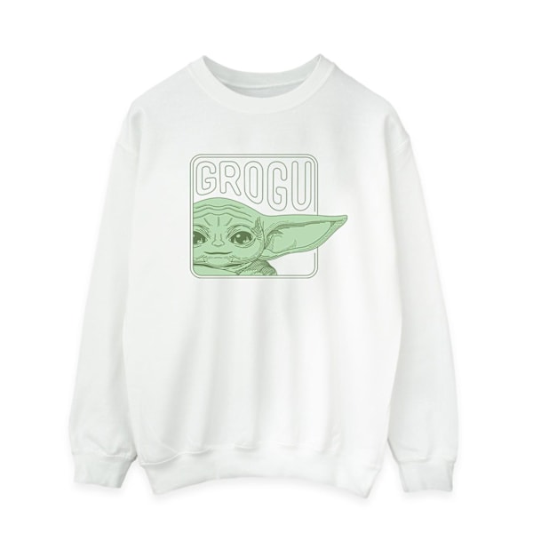Star Wars Herr The Mandalorian Grogu Box Sweatshirt M Vit White M