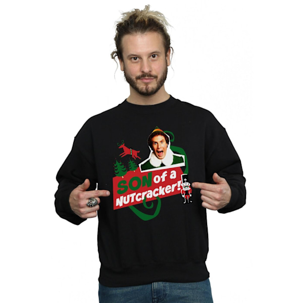 Elf Mens Son Of A Nutcracker Sweatshirt L Svart Black L