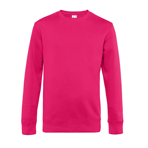 B&C Herr King Crew Neck Tröja S Magenta Rosa Magenta Pink S