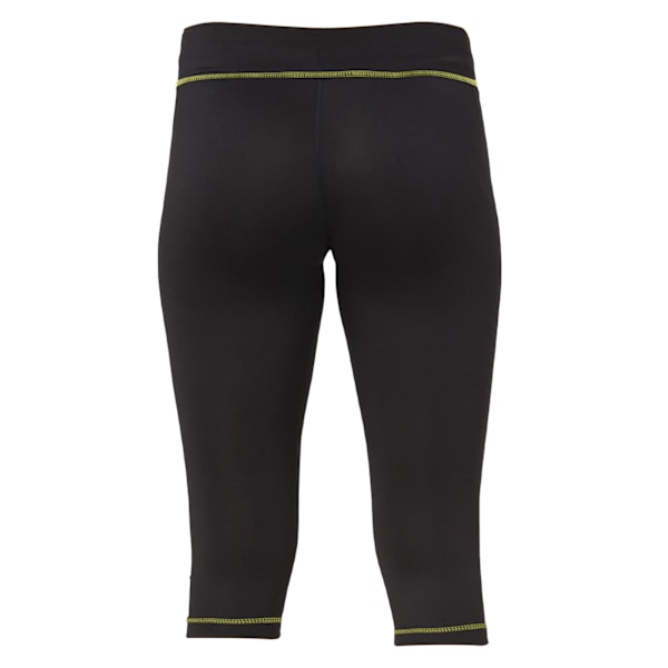 Tri Dri Dam/Kvinna Vadlång Fitness Leggings S Svart/ Blixtgrön Black/ Lightning Green S