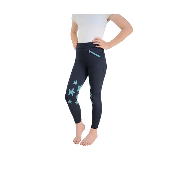 HyPERFORMANCE Barn/Barn Ridning Hästridning Tights 9-10 År Navy/Teal 9-10 Years