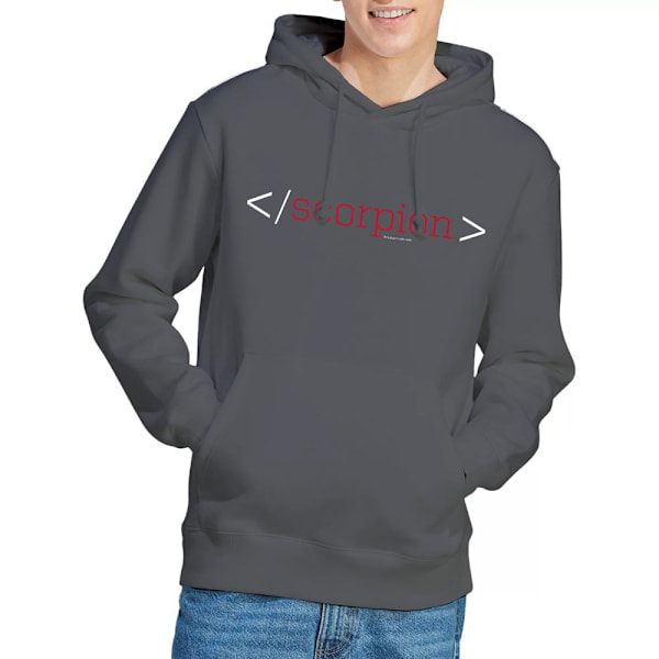 Scorpion Herr Logo Hoodie M Gråmelerad Charcoal M