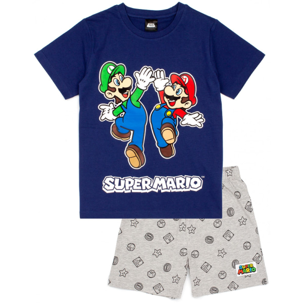 Super Mario Boys Short Pyjamas Set 11-12 år Marin/Grå Navy/Grey 11-12 Years