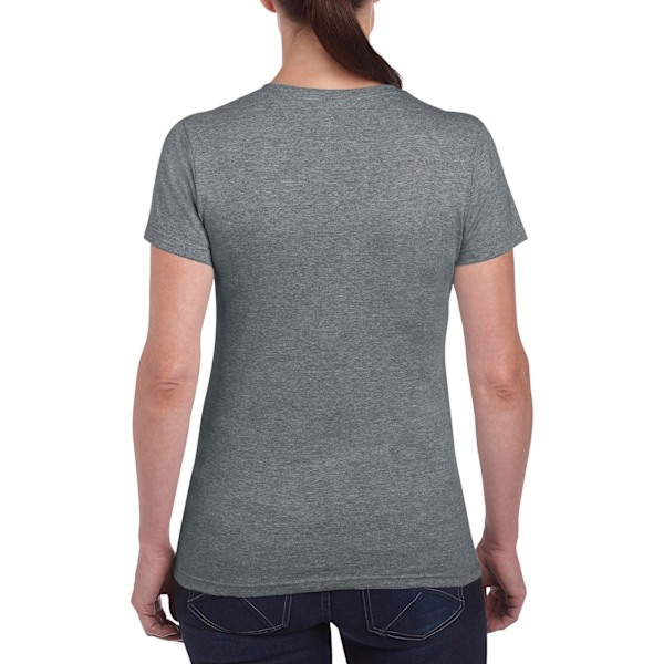 Gildan Dam/Kvinnors T-shirt med kort ärm i tung bomull, Missy Fit Graphite Heather XL