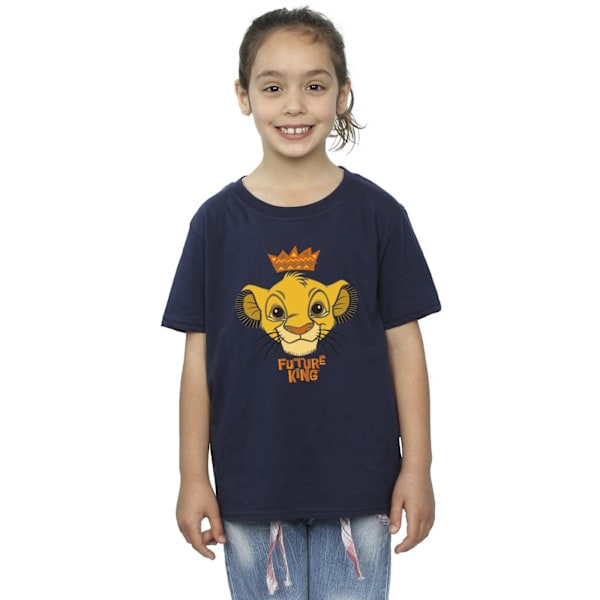 Disney Girls The Lion King Future King Bomull T-shirt 12-13 År Navy Blue 12-13 Years