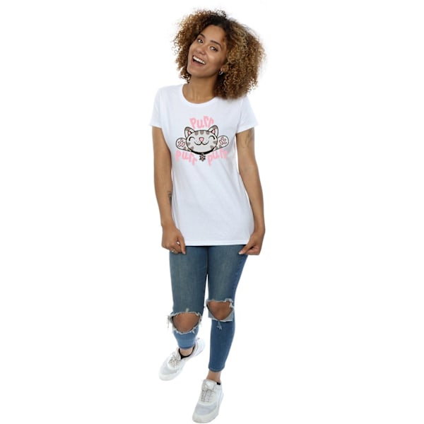 Big Bang Theory Dam/Kvinnor Mjuk Kitty Purr Bomull T-shirt M White M