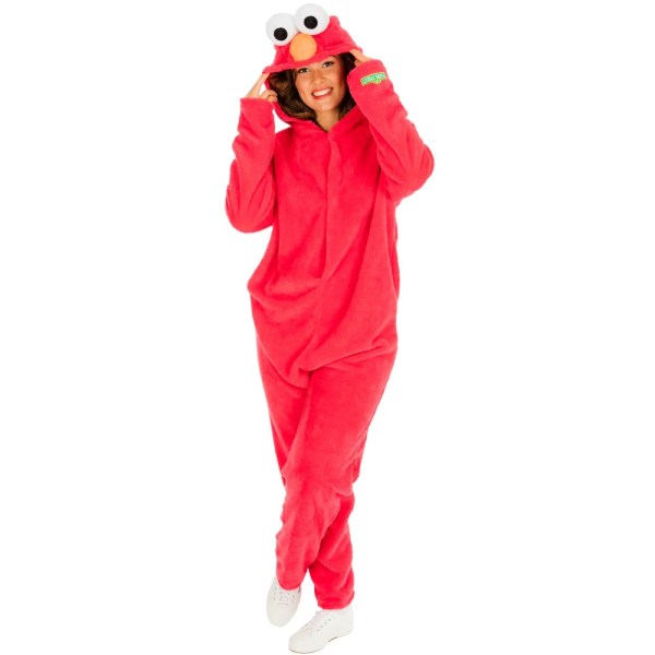 Sesame Street Unisex Adult Elmo Costume XL Röd Red XL