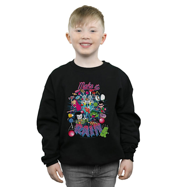 DC Comics Boys Teen Titans Go Make It Rain Sweatshirt 7-8 år Black 7-8 Years