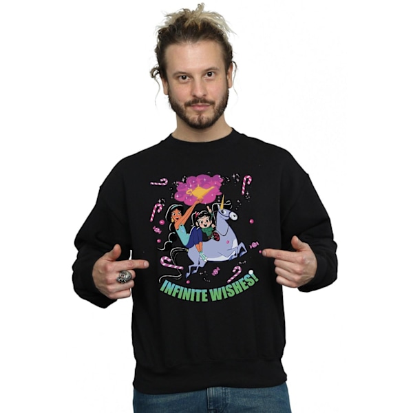 Disney Herr Wreck It Ralph Jasmine Och Vanellope Sweatshirt L B Black L