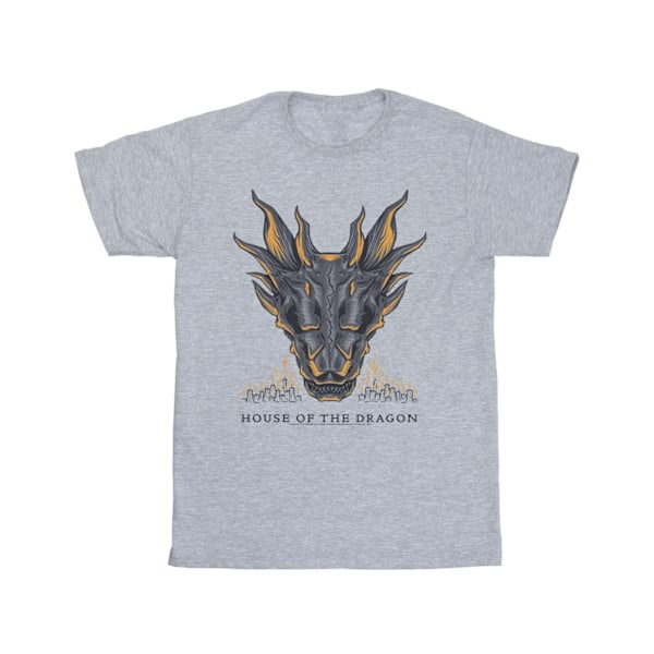 Game Of Thrones: House Of The Dragon T-shirt med drakflammor för män Sports Grey XL