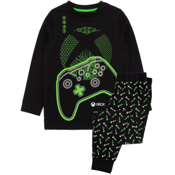 Xbox Boys Game Controller Långärmad Pyjamas Set 11-12 år B Black/Green 11-12 Years