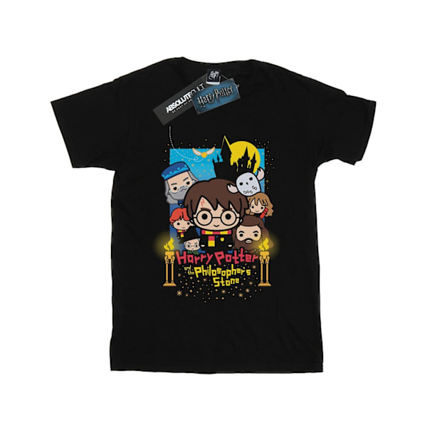 Harry Potter Dam/Kvinnor De Vises Sten Junior Bomull Boyfriend T-Shirt XXL Svart Black XXL