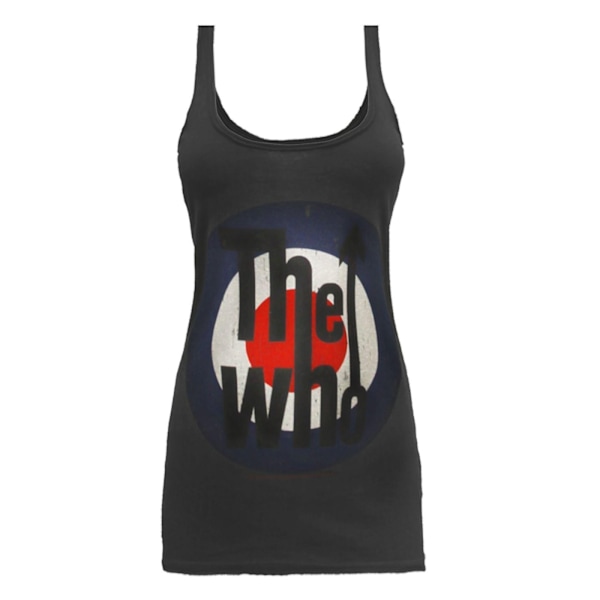 Amplified Womens/Ladies Target The Who Vest Top L Charcoal Charcoal L