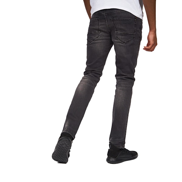 Crosshatch herr Svelte Stretch Jeans 34L mörkgrå Dark Grey 34L