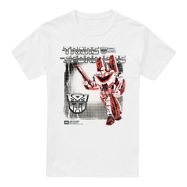 Transformers Herr Jetfire Box 40-års T-shirt 4XL Vit White 4XL