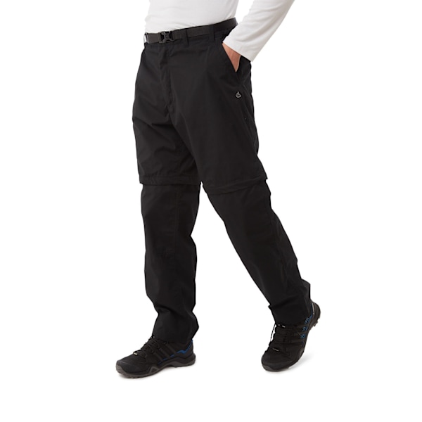 Craghoppers Mens Expert Kiwi Tailored Cargo Trousers 42S Svart Black 42S