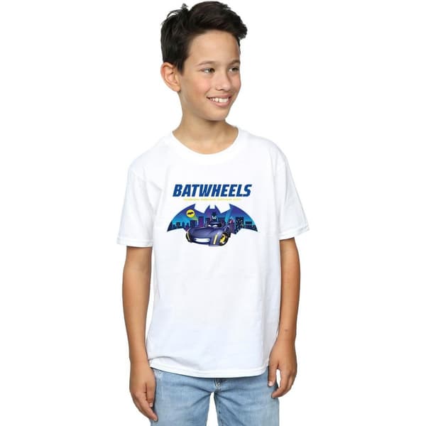Batwheels Pojkar Protect Gotham T-shirt i bomull 5-6 år Vit White 5-6 Years