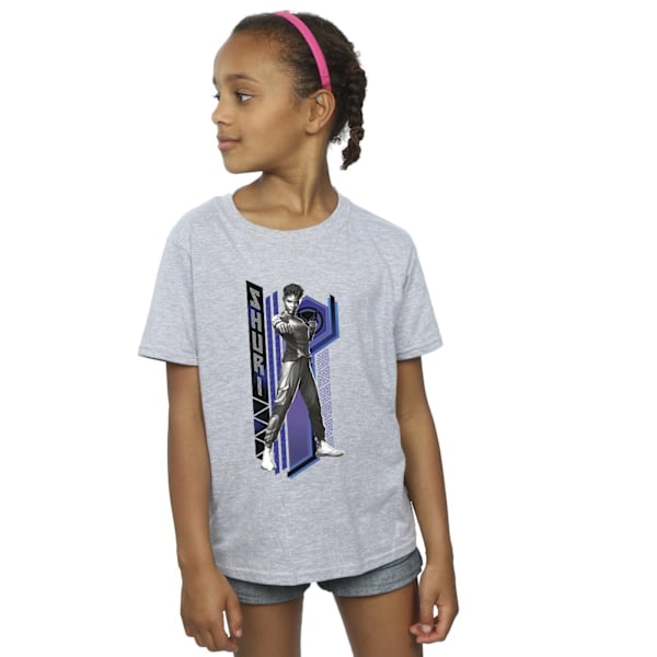 Marvel Girls Black Panther Wakanda Forever Shuri Pose Bomull T-shirt Sports Grey 3-4 Years