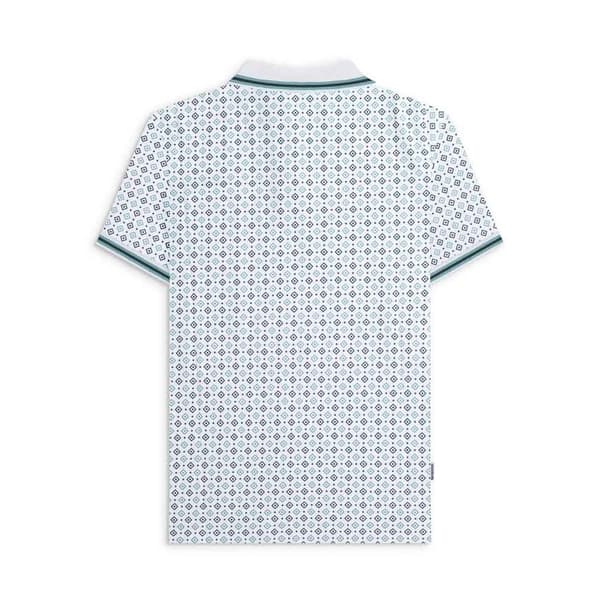 Lambretta Herr Geometrisk Pikétröja M Vit/Marinblå/Rökblå White/Navy/Smoke Blue M