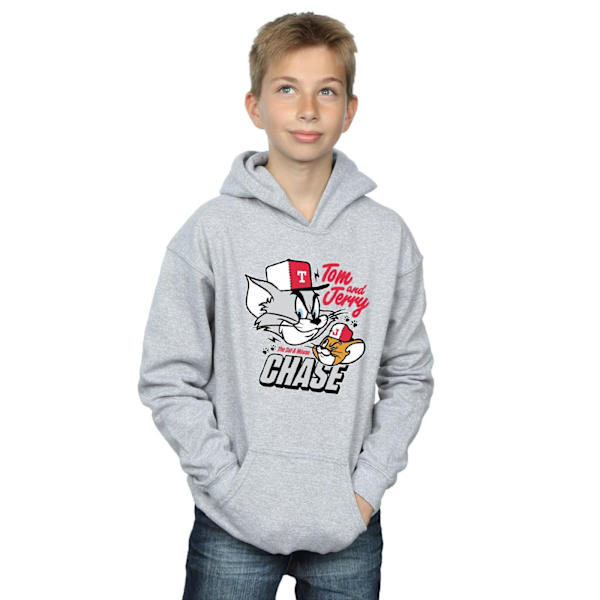 Tom Och Jerry Pojkar Katt & Musjakt Hoodie 5-6 År Sport Grå Sports Grey 5-6 Years