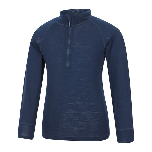 Mountain Warehouse Barn/Barn Merino Blandning Halv Dragkedja Baslager Navy 13 Years