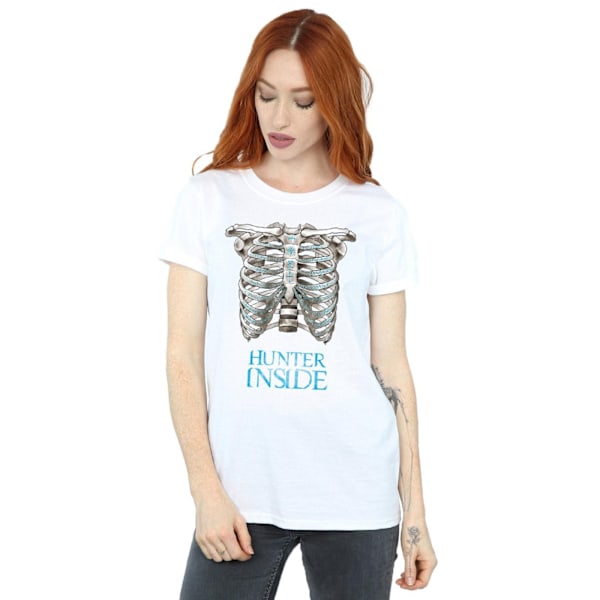 Supernatural Dam/Kvinnor Hunter Inside Bomull Boyfriend T-Shi White XXL