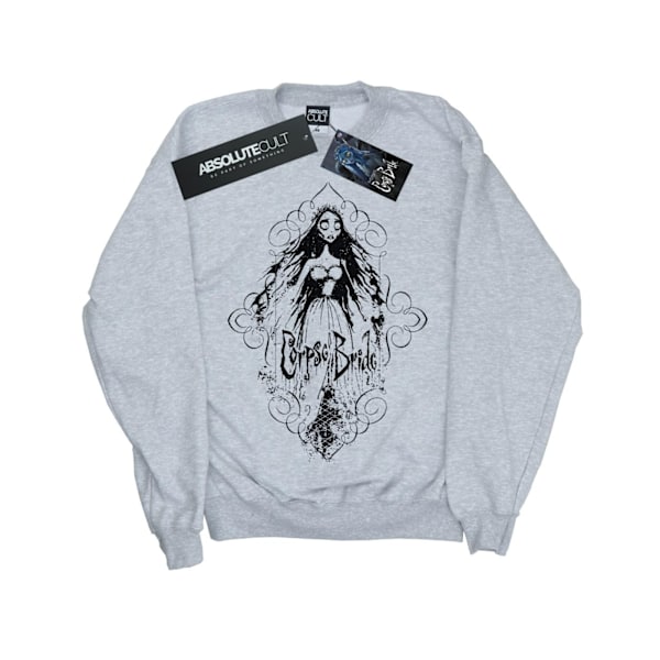 Corpse Bride Flickor Skissad Brud Sweatshirt 5-6 År Sport Grå Sports Grey 5-6 Years