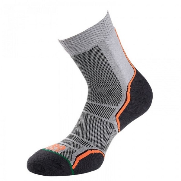 1000 Mile Mens Trail Socks (2-pack) 6 UK-8 UK grå/orange Grey/Orange 6 UK-8 UK