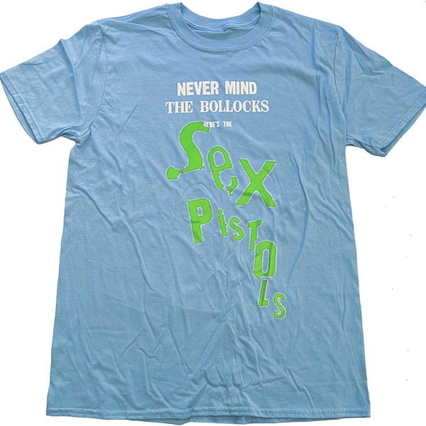 Sex Pistols Unisex Vuxen Never Mind The Bollocks Drop Logo T-Sh Light Blue XL