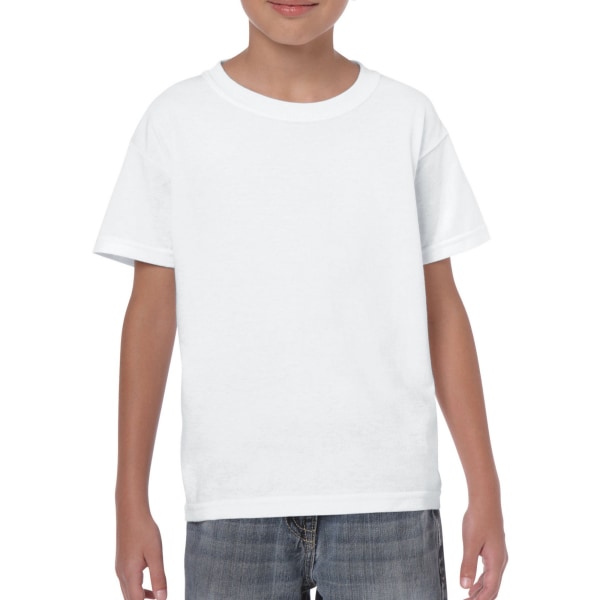Gildan Barn/Barn Bomull T-shirt 7-8 År Vit White 7-8 Years