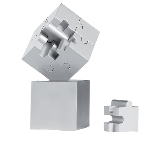 MidOcean Kubzle Metall 3D-Pussel One Size Matt Silver Matt Silver One Size