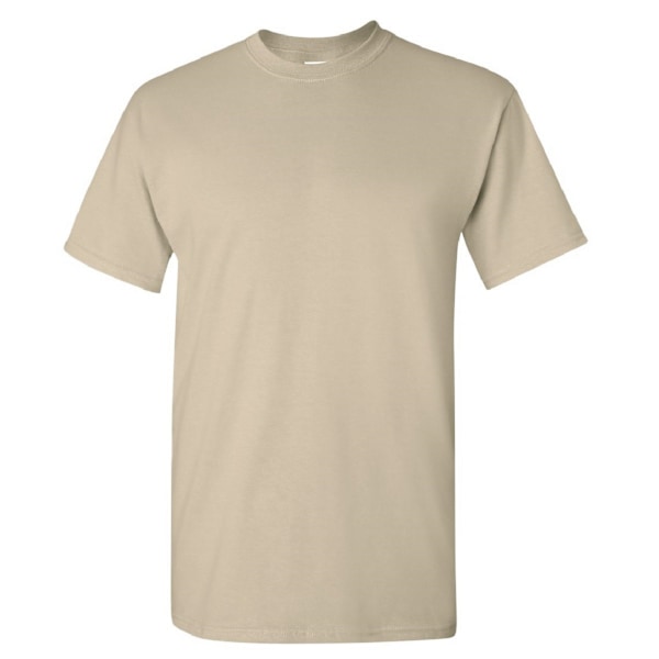 Gildan Mens Ultra Cotton Kortärmad T-shirt M Sand Sand M