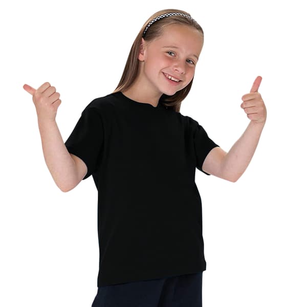 Jerzees Schoolgear Barnens Klassiska Enfärgade T-shirt (2-pack) Black 1-2
