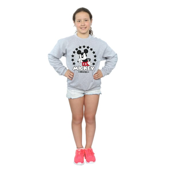 Disney Girls Mickey Mouse Unbeatable Sweatshirt 7-8 år Sport Sports Grey 7-8 Years