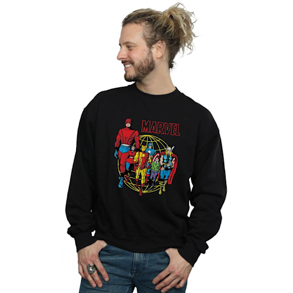 Marvel Comics Herr Atlas Group Sweatshirt 4XL Svart Black 4XL