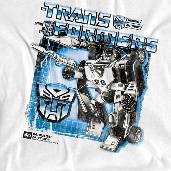 Transformers Herr Mirage Box 40-års T-shirt 4XL Vit White 4XL