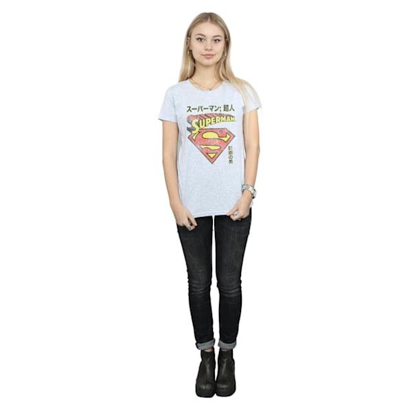 DC Comics Dam/Kvinnor Superman Shield Bomull T-shirt S Sport Sports Grey S