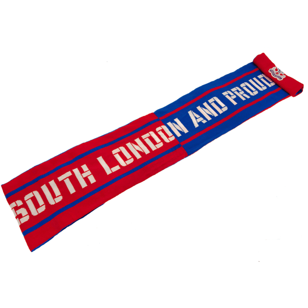 Crystal Palace FC South London & Proud Scarf One Size Röd/Royal Red/Royal Blue One Size
