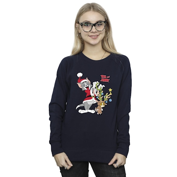 Tom & Jerry Dam/Damer Jul Ren Sweatshirt L Marinblå Navy Blue L