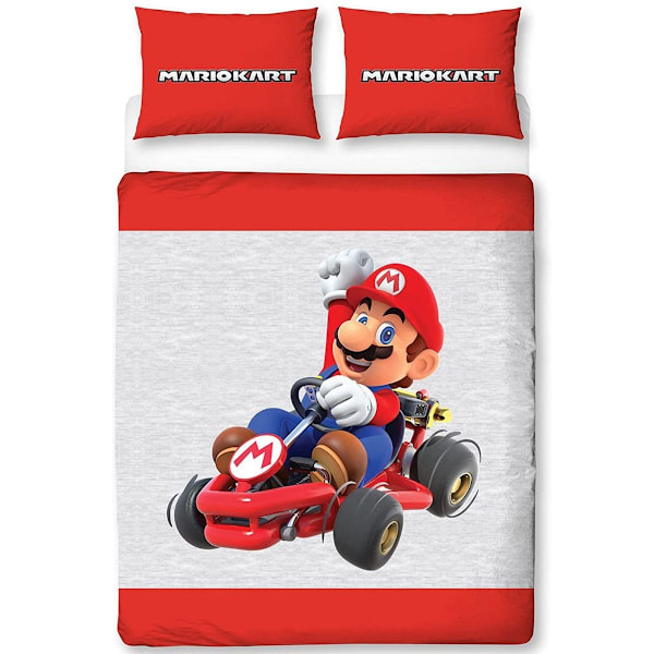 Super Mario Closeup Påslakan Set Enkelsäng Grå/Vit/Röd Grey/White/Red Single