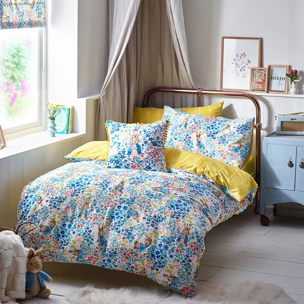 Peter Rabbit Florelli Bomullsduntäcke Set Dubbel Multifärg Multicoloured Double