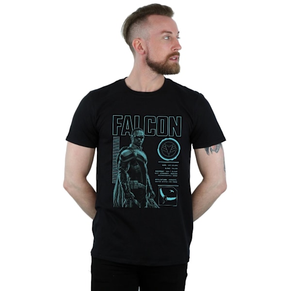 Marvel Herr The Falcon And The Winter Soldier Falcon Bio T-Shir Black 4XL